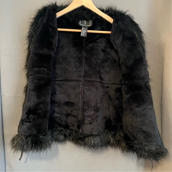 INC - Black - Fur Lined and Fur Collar Vest - Size S - Picture 5 of 8